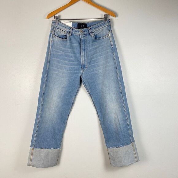 3x1 Claudia Extreme High Kick Jeans Cropped Inseam in Reef - Picture 4 of 11